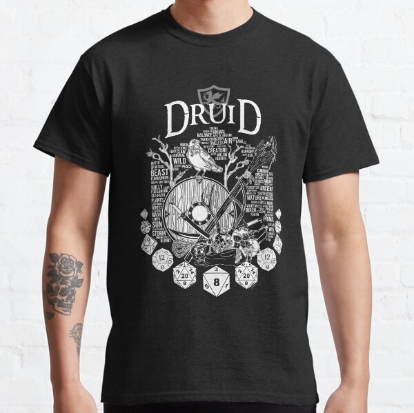 RPG Class Series: Druid - White Version Classic T-Shirt