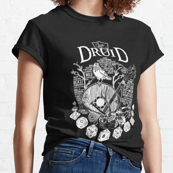 RPG Class Series: Druid - White Version Classic T-Shirt