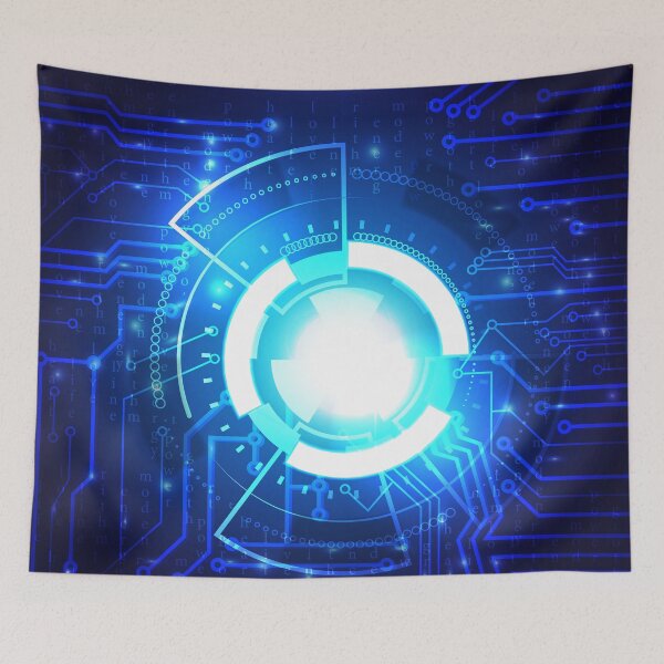 Item preview, Abstract glowing high tech background with power lines and matrix designed and sold by Maks08.