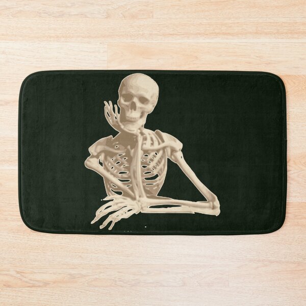 Item preview, White Simple Funny Skeleton a Geeky Fine Art Sketch designed and sold by corner-shop.