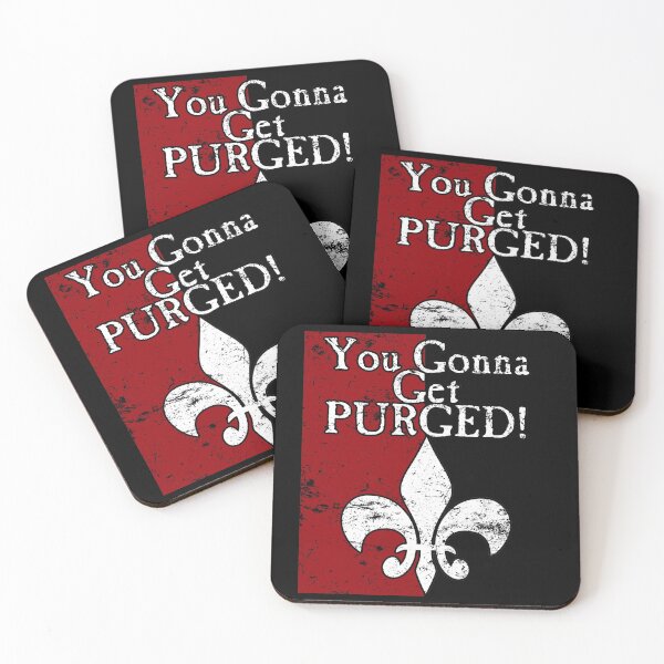 Item preview, You Gonna Get Purged Fleur De Lis Aged designed and sold by SideQuest - Scribbled Chaos!.