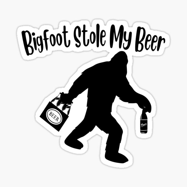 The Goozler Sasquatch Bigfoot with Beer Funny Party Mens Pullover Hoodie 