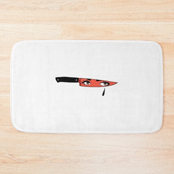 Item preview, red egirl face on knife reflection with a black droplet coming down design designed and sold by Jenny Romeril.
