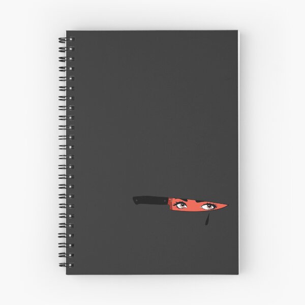 Item preview, red egirl face on knife reflection with a black droplet coming down design designed and sold by Jenny Romeril.