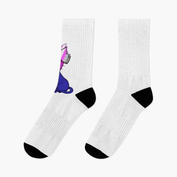 Item preview, Bisexual Demigirl Pride Cat designed and sold by LunarDoodles.