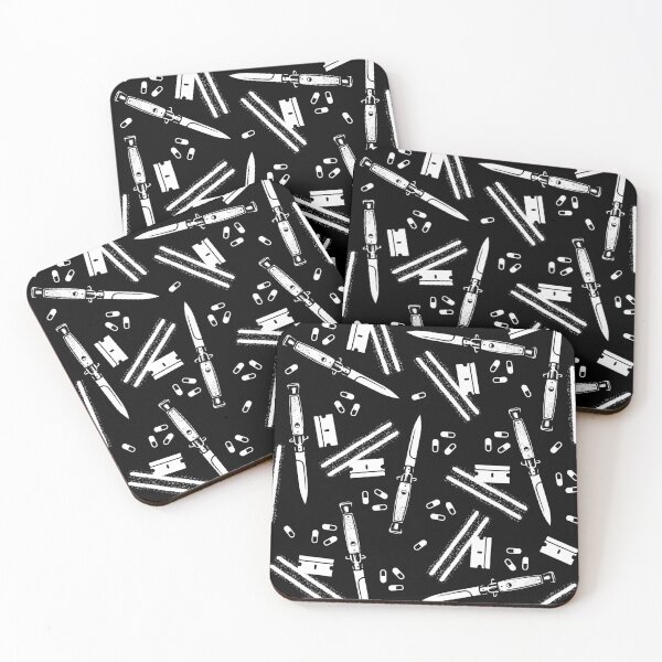 Item preview, Switchblade Cocaine Razor Blade Pills Repeat Pattern designed and sold by SpreadForSatan.