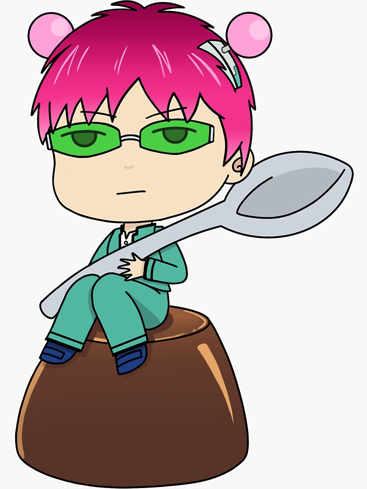 "Saiki K. Coffee Jelly" Sticker by Grevollo | Redbubble