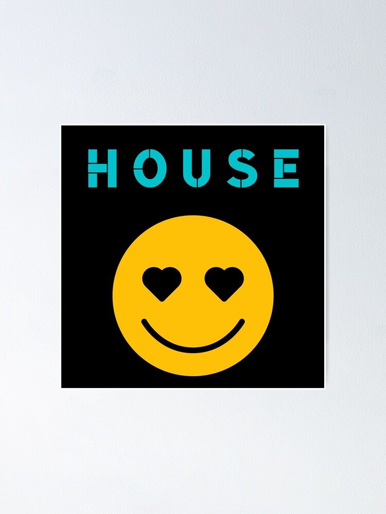 Acid House Smiley Face House Music Lovers Poster By M95sim Redbubble