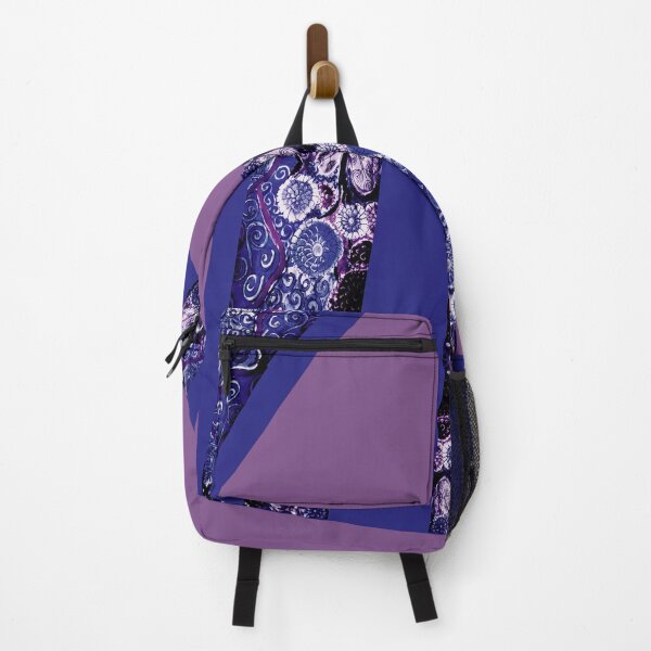 Item preview, blue floral squared dancing in a sea of mauve designed and sold by Nickdavisinghe.
