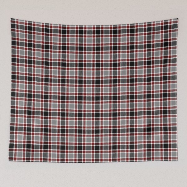 Item preview, Red, Black & Grey Tartan Plaid Twill Pattern designed and sold by 89BLACK.
