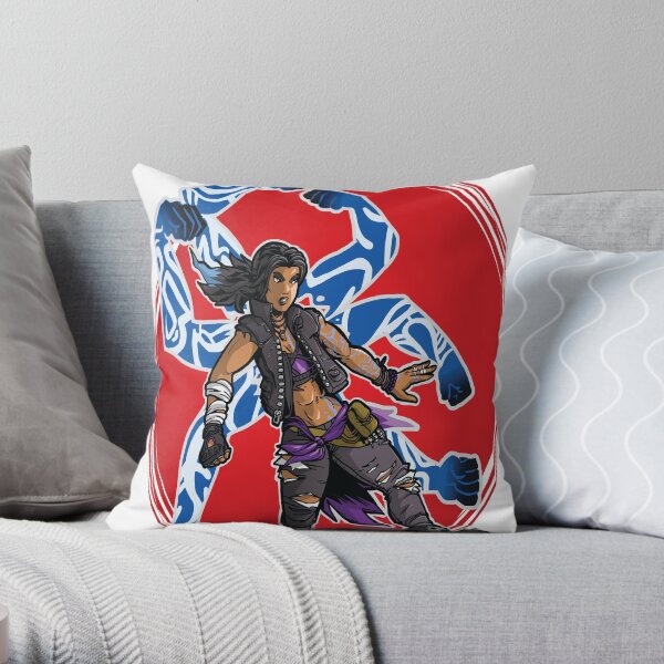 Amara The Siren Borderlands 3 The Tiger of Partali Throw Pillow