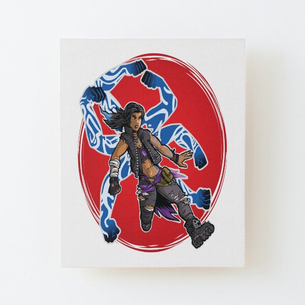 Amara The Siren Borderlands 3 The Tiger of Partali Wood Mounted Print