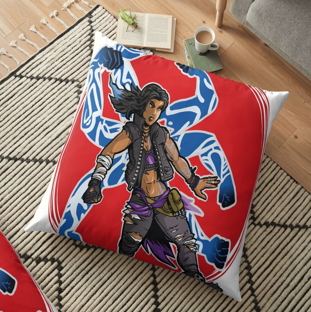 Amara The Siren Borderlands 3 The Tiger of Partali Floor Pillow