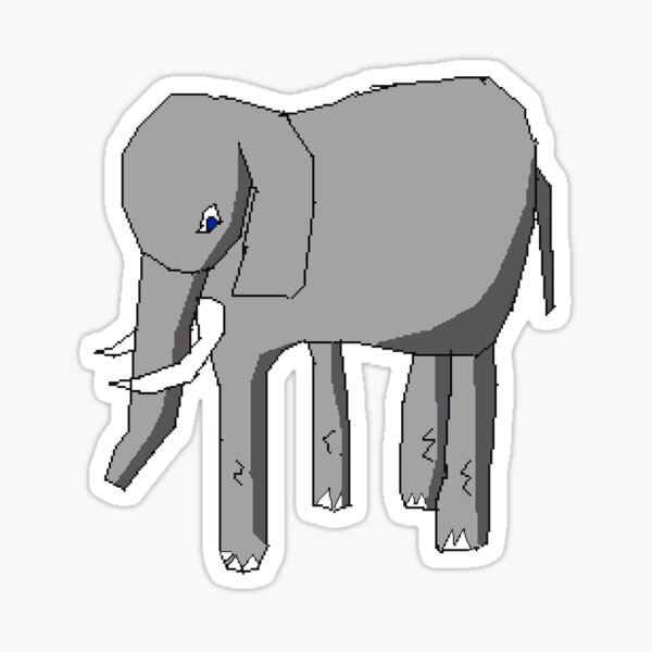 Elephant with blue eyes Sticker