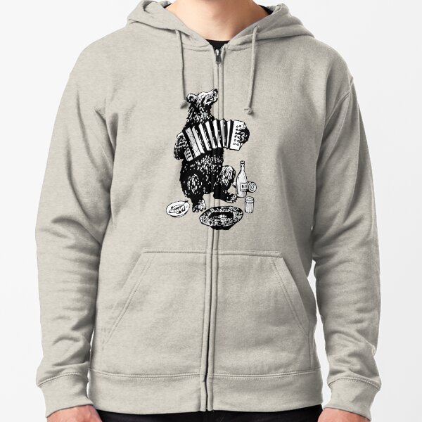 Misha the accordion player Zipped Hoodie