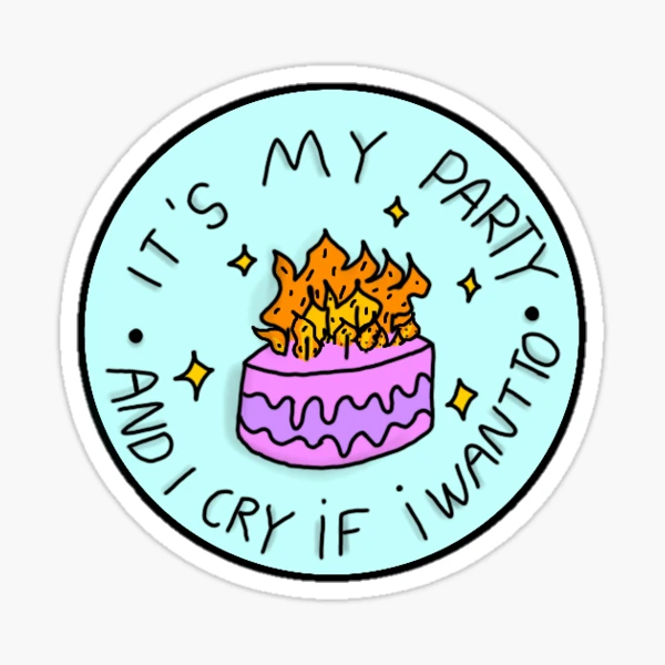 Pity Party Sticker for Sale by jenniedesu