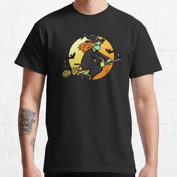 Halloween 2020 Witch Wearing a Mask Social Distancing Classic T-Shirt