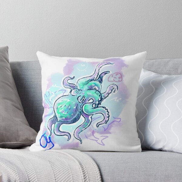 Item preview, Neon Cyan Octopus designed and sold by DuskyDraws477.