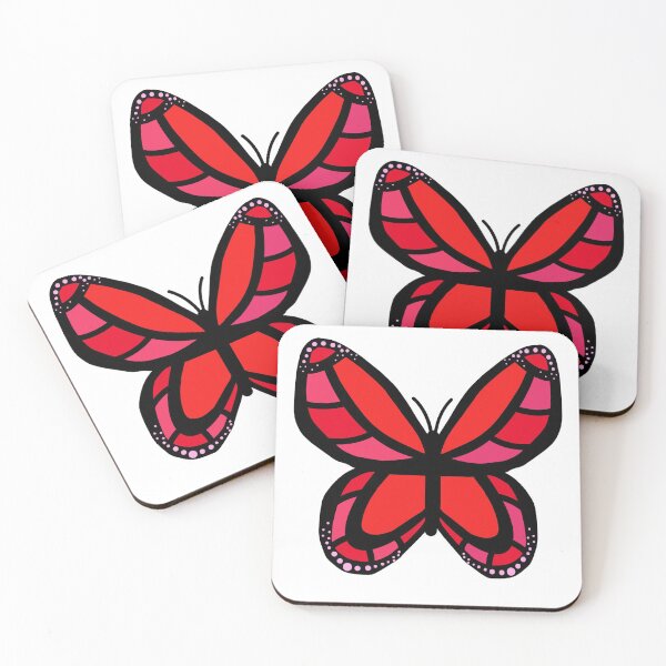 Item preview, red butterfly designed and sold by lizzie-simmons.