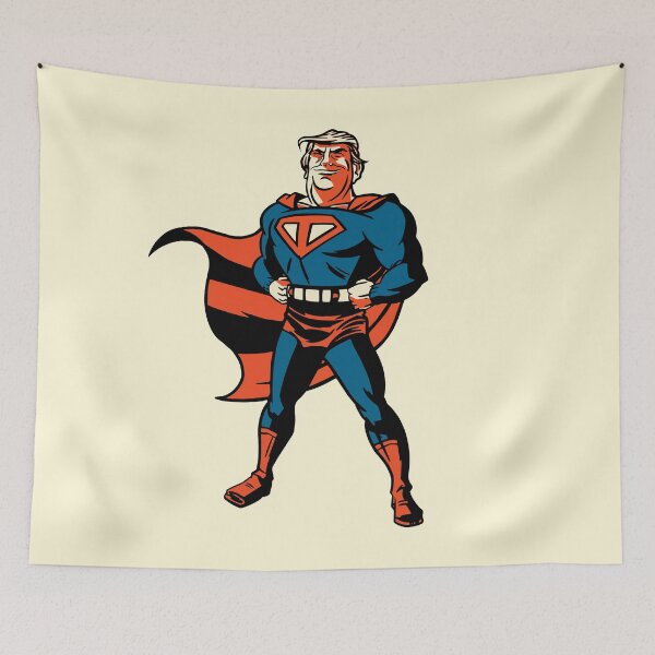 Item preview, Superhero Donald Trump - Republican Party designed and sold by TrendsnHolidays.