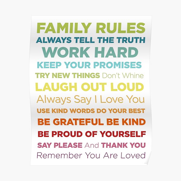 Family Rules Poster