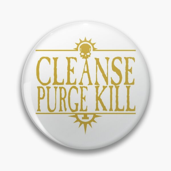 Item preview, Cleanse Purge Kill Golden designed and sold by SideQuest - Scribbled Chaos!.