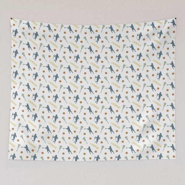 Item preview, Muted Warm Colors Male Lacrosse Player Pattern designed and sold by Susan Says.