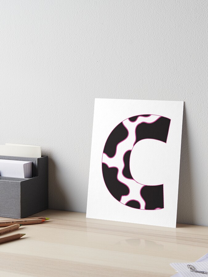 cow print letter L Art Print for Sale by keeganemma