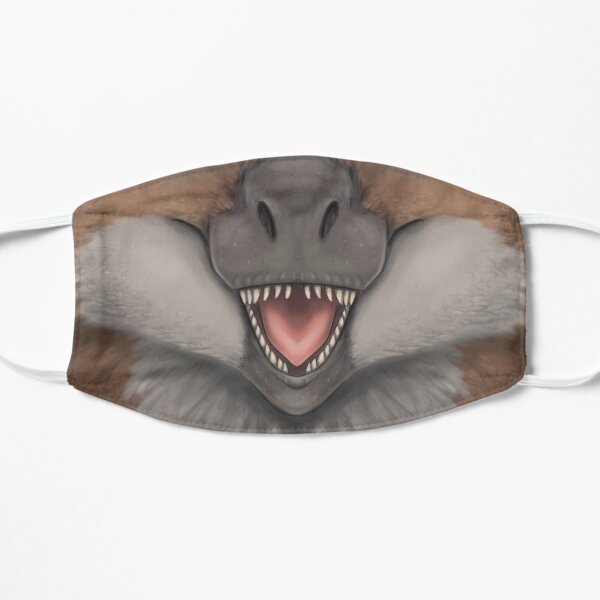 Dromaeosaur Face - Brown Flat Mask
