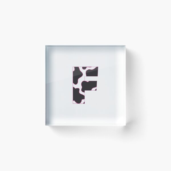 Item preview, cow print letter f designed and sold by keeganemma.