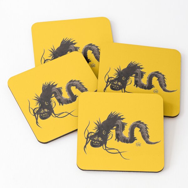 Item preview, Head first black dragon ink painting designed and sold by Pragonette.