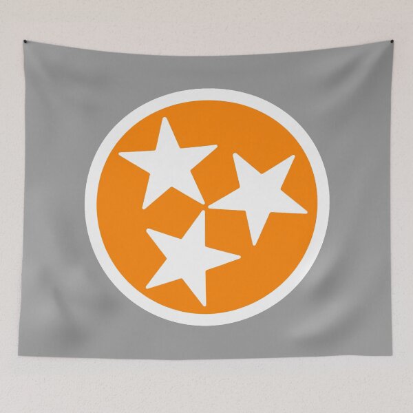 Item preview, Orange & White Tri-Star designed and sold by tennessee-carly.