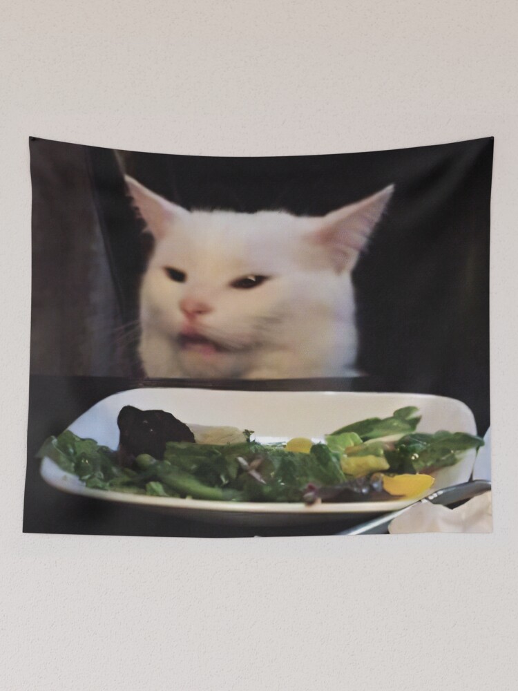 Funny Cat Meme Blur Tapestry for Sale by volkaneeka