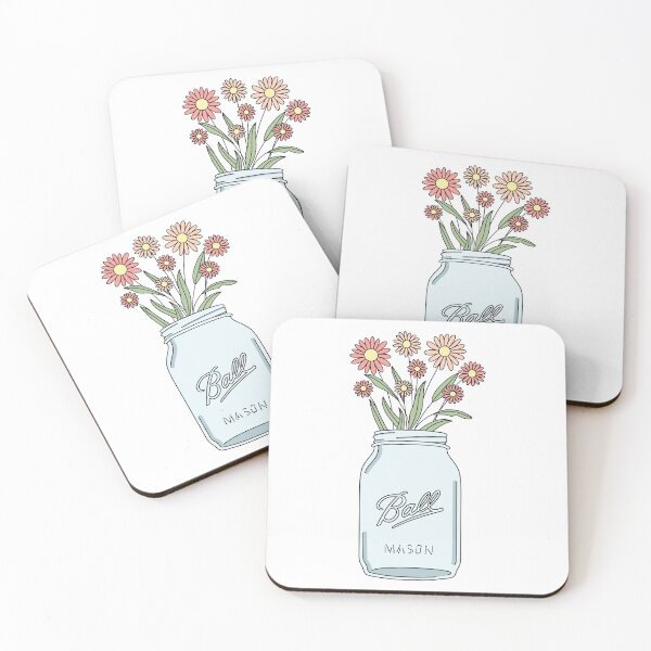 Item preview, Mason Jar Pink Flowers designed and sold by jamiemaher15.