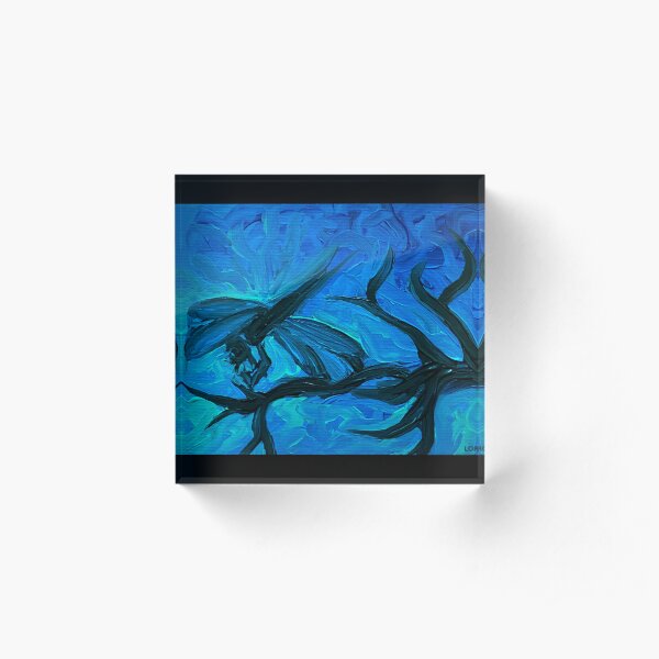 Dragonfly Blues Acrylic Block