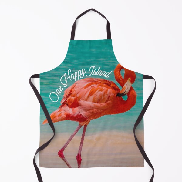 Item preview, One Happy Island flamingo designed and sold by Jasmine Geerman Zehl.