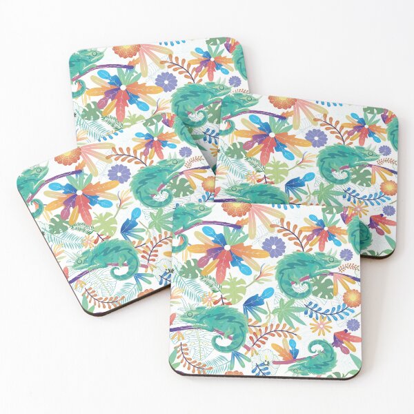 Item preview, Chameleon in the Jungle Seamless pattern	 designed and sold by Ihavemalak.