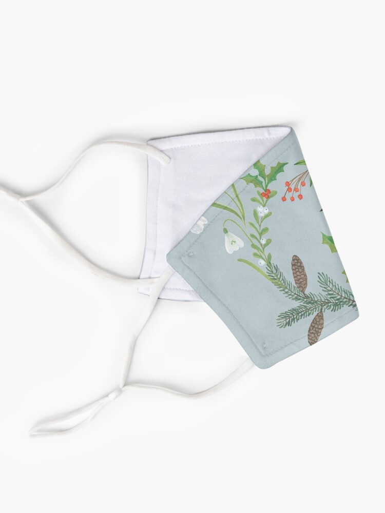 Alternate view of Christmas Chintz with Robin - Traditional chintz by Cecca Designs Mask