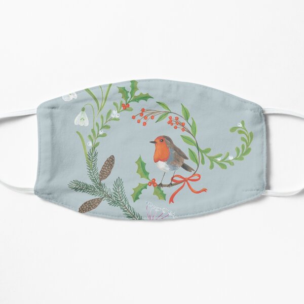 Christmas Chintz with Robin - Traditional chintz by Cecca Designs Mask