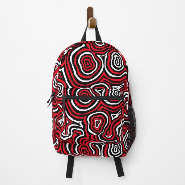 Item preview, Psychedelic Red and Black Ripple Pattern Digital Painting, Single and Repeating Pattern designed and sold by Nicolette Olivier.
