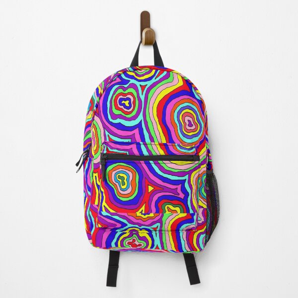 Item preview, Psychedelic Rainbow Ripple Pattern Digital Painting, Single and Repeating Pattern designed and sold by Nicolette Olivier.