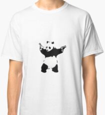 Banksy Panda With Handguns Classic T-Shirt