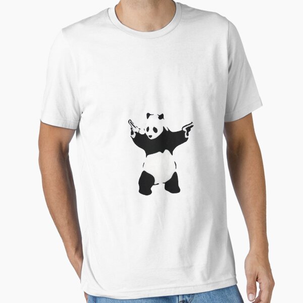 Vista previa del artículo con la obra «Banksy Panda con pistolas», diseñado y vendido por iamjt.