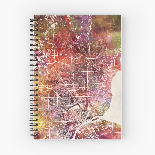 Item preview, Detroit map designed and sold by MapMapMaps.
