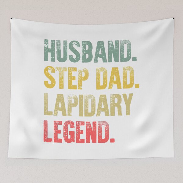 Item preview, Funny Men Vintage T Shirt Husband Step Dad Lapidary Legend designed and sold by Bendthetrend.