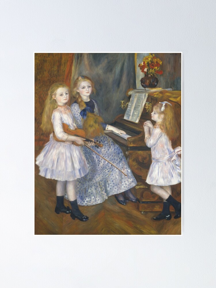 Auguste Renoir The Daughters Of Catulle Mendes Huguette Claudine And Helyonne 1888 Poster