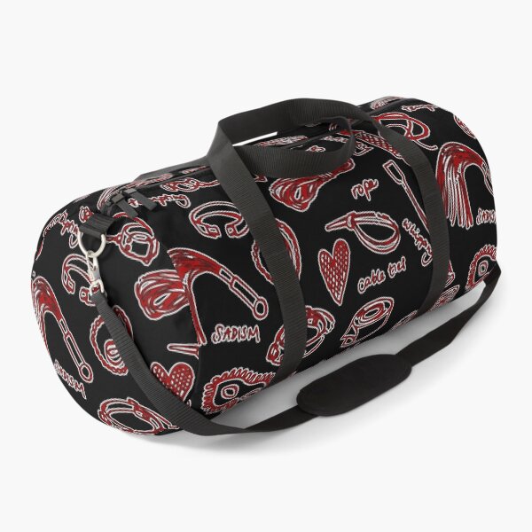bdsm pattern black Duffle Bag