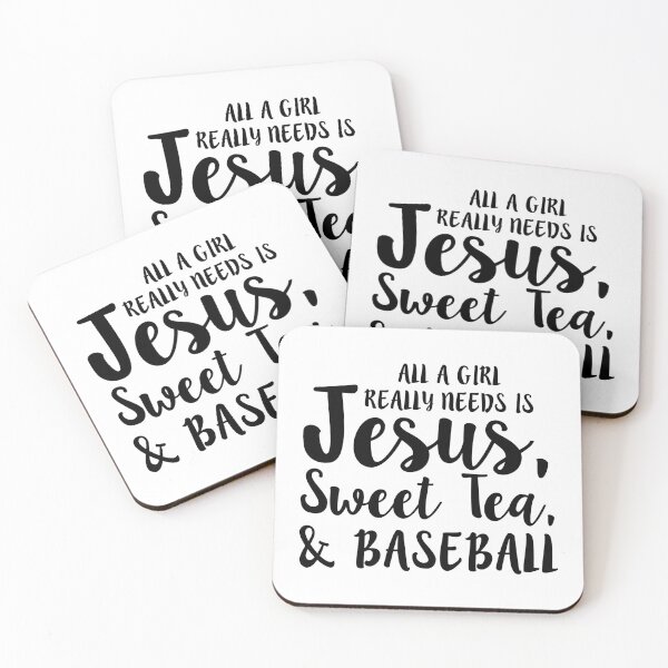 Item preview, All a Girl Really Needs is Jesus Sweet Tea & Baseball Funny design designed and sold by nikkidawn74.