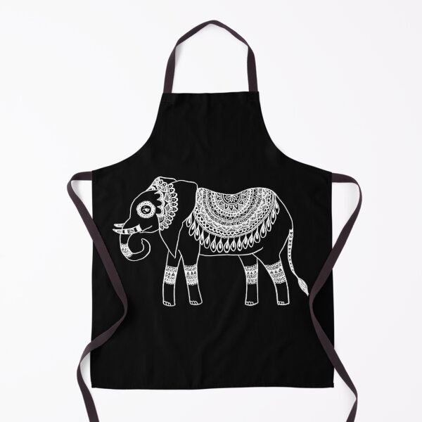 Item preview, Boho Elephant Mandala Black and White designed and sold by Julie Erin Designs.