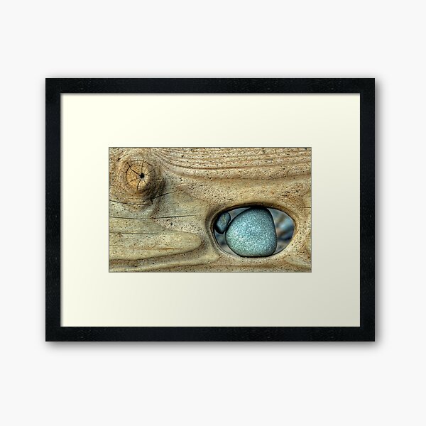 Trapped Pebble Framed Art Print